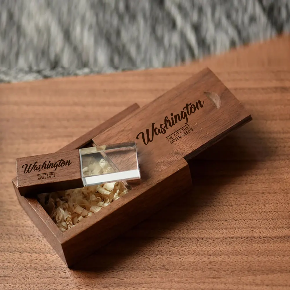 10 قطعة مجموعة صندوق خشبي كريستال القيقب محرك فلاش USB شعار مخصص مجاني لطيف ميموري عصا الخشب محرك القلم 32 جيجابايت 64 جيجابايت 128 جيجابايت #4