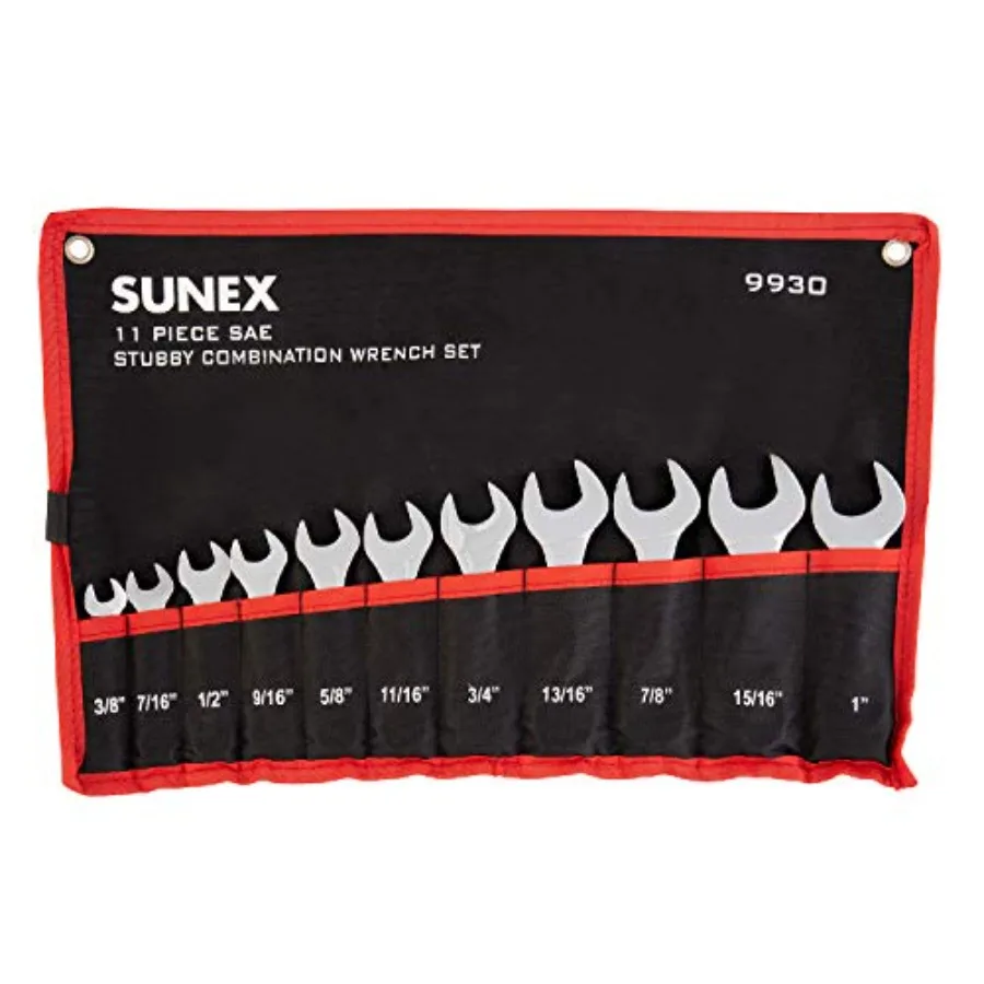 

9930 SAE Stubby Combination Wrench Set 3/8-Inch - 15/15-Inch 11-Piece