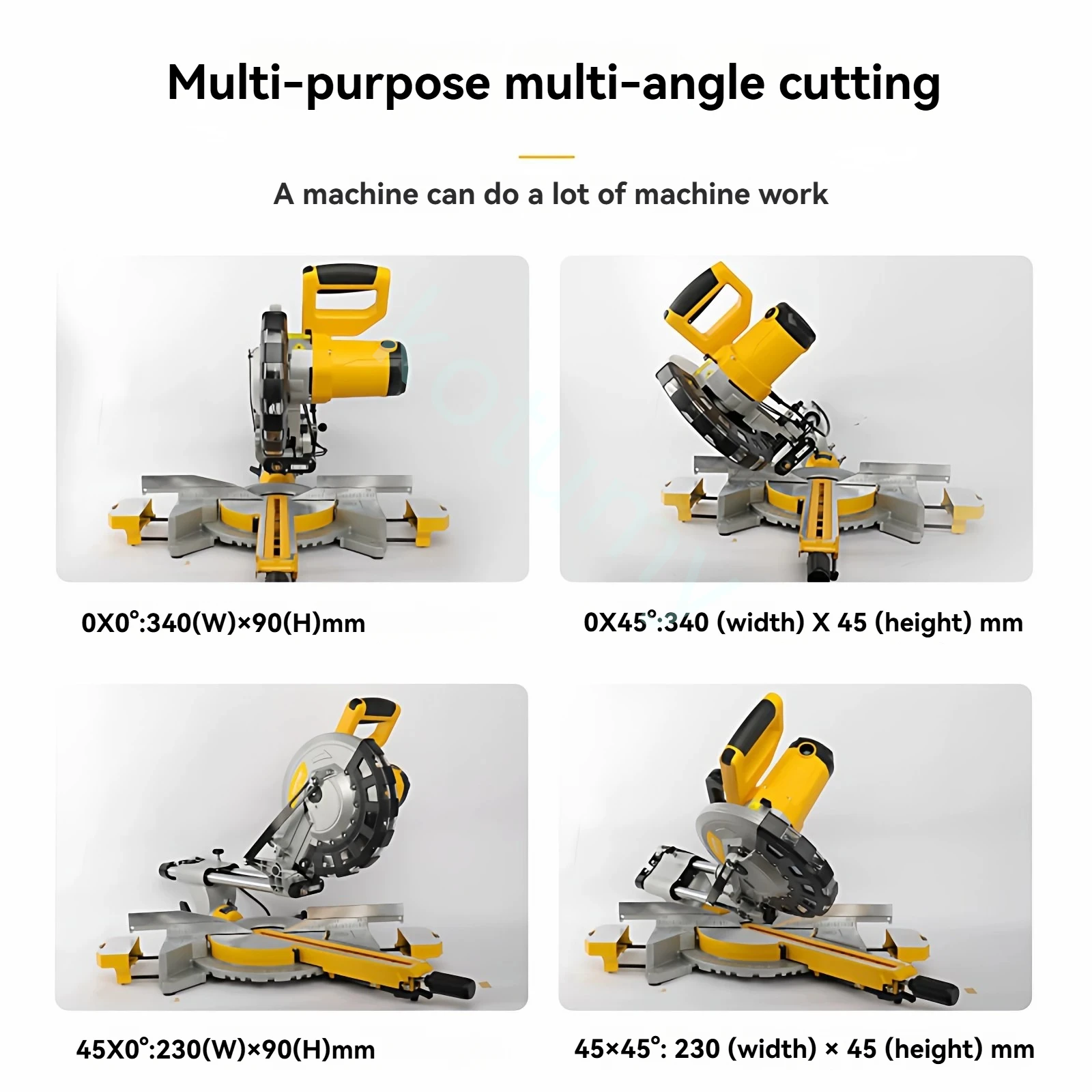 10 Inch Sliding Miter Saw Aluminum Cutting Machine  Precision Cutting Saw For Wood PVC Pipe Metal Profile Cutting Tool