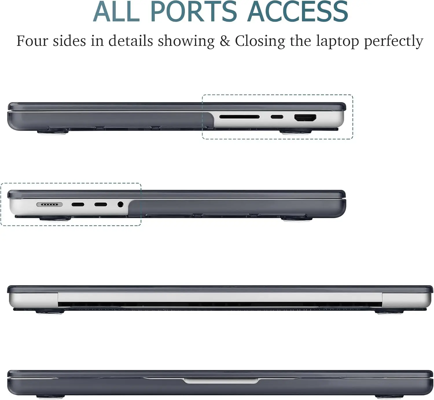 Twarda obudowa kompatybilna z MacBook Pro 14/16 cali M5 2026 2025-2021 M4 M3 M2 M1 Pro/Max Chip, plastikowa obudowa ochronna — zdjęcie produktu 6