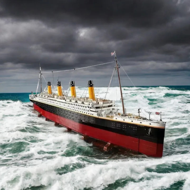1.35M Large Titanic Cruise Ship 9090Pcs Building Bricks Steamship Model Bricks Fit 10294 Christmas Birthday Gift Home Decor