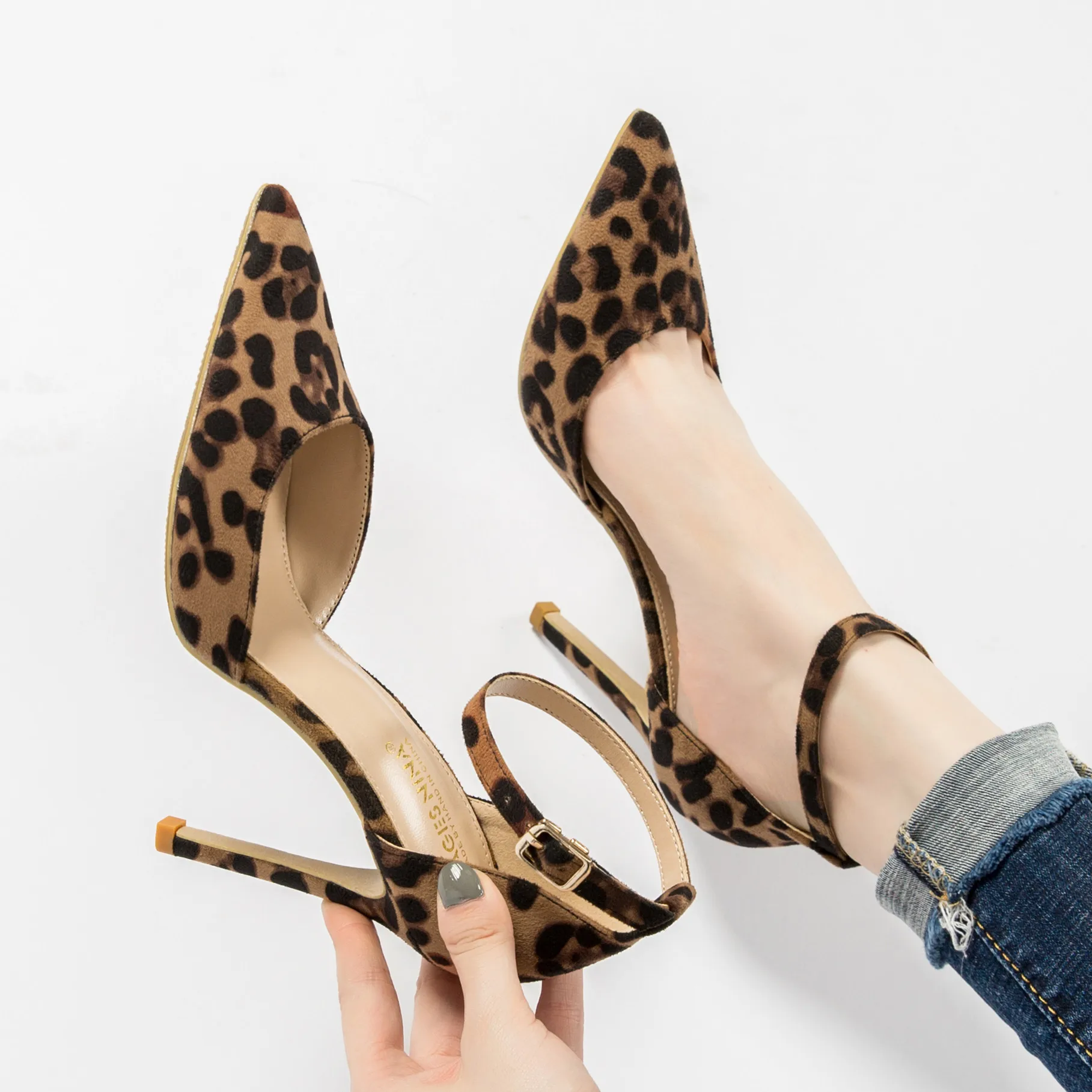 

Hot Sale Luxury Elegant Office Spring New Women's Leopard Print Pumps Pointed Toe High Heels Stiletto Ladies Sexy Shoes X0025