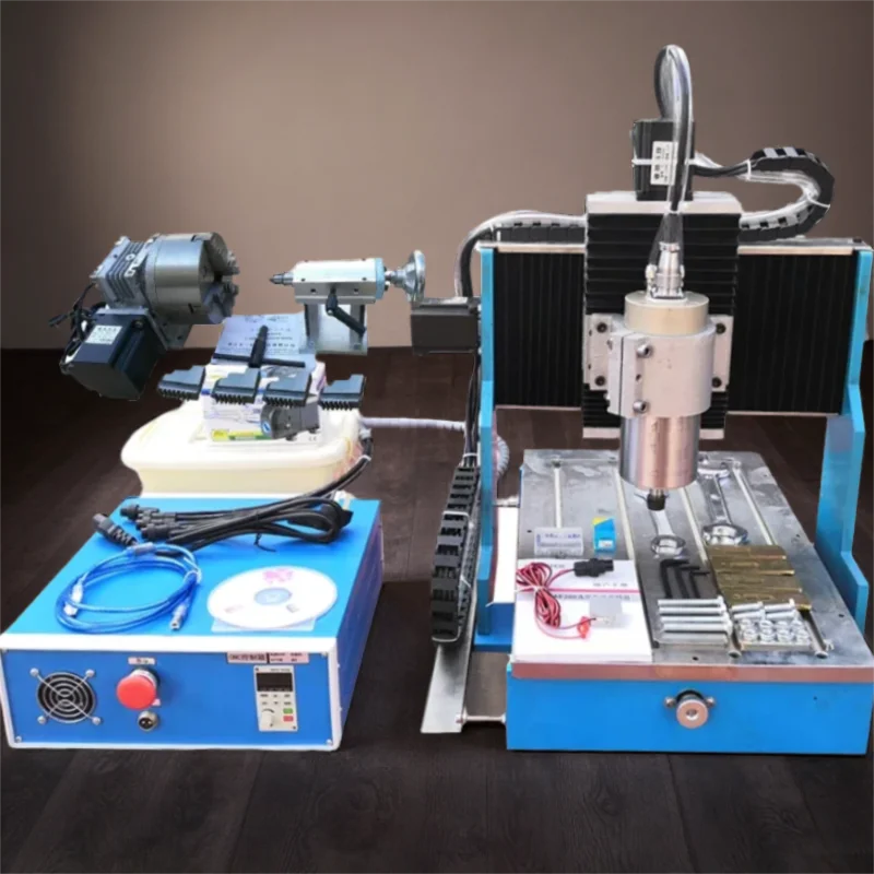 High Precision CNC 3040L 1500W 3-4Axis Router Engraver Square Line Rail Track Design Wood Lathe Metal Engraving Milling Machine