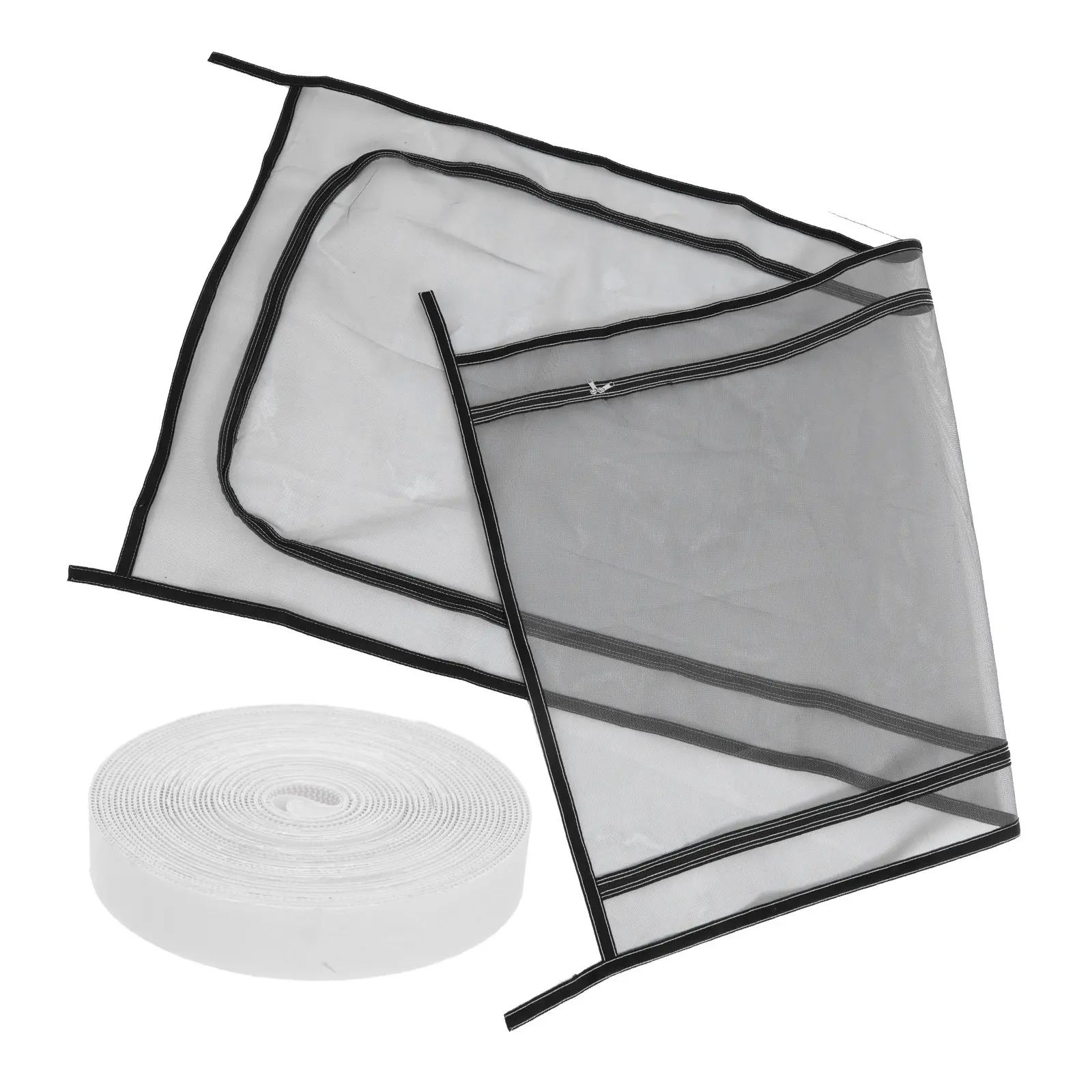 Zipper Pet Screen Door for Cats and Dogs Heavy Duty Mesh Cat Screen Installation Prevent Escape Secure Home Use