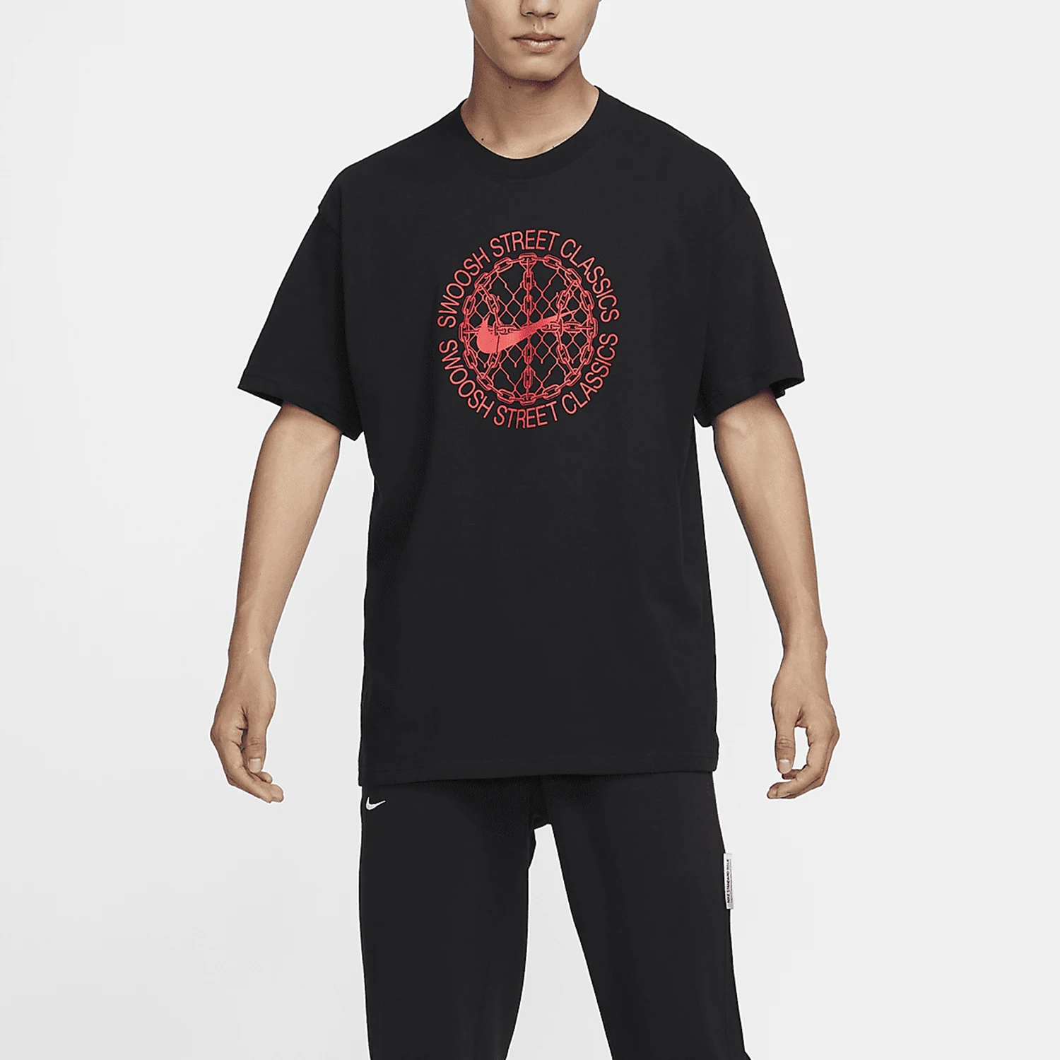 

Nike genuine 2024 New Men's Loose Print Knit Short Sleeve T-Shirt FZ8070-010