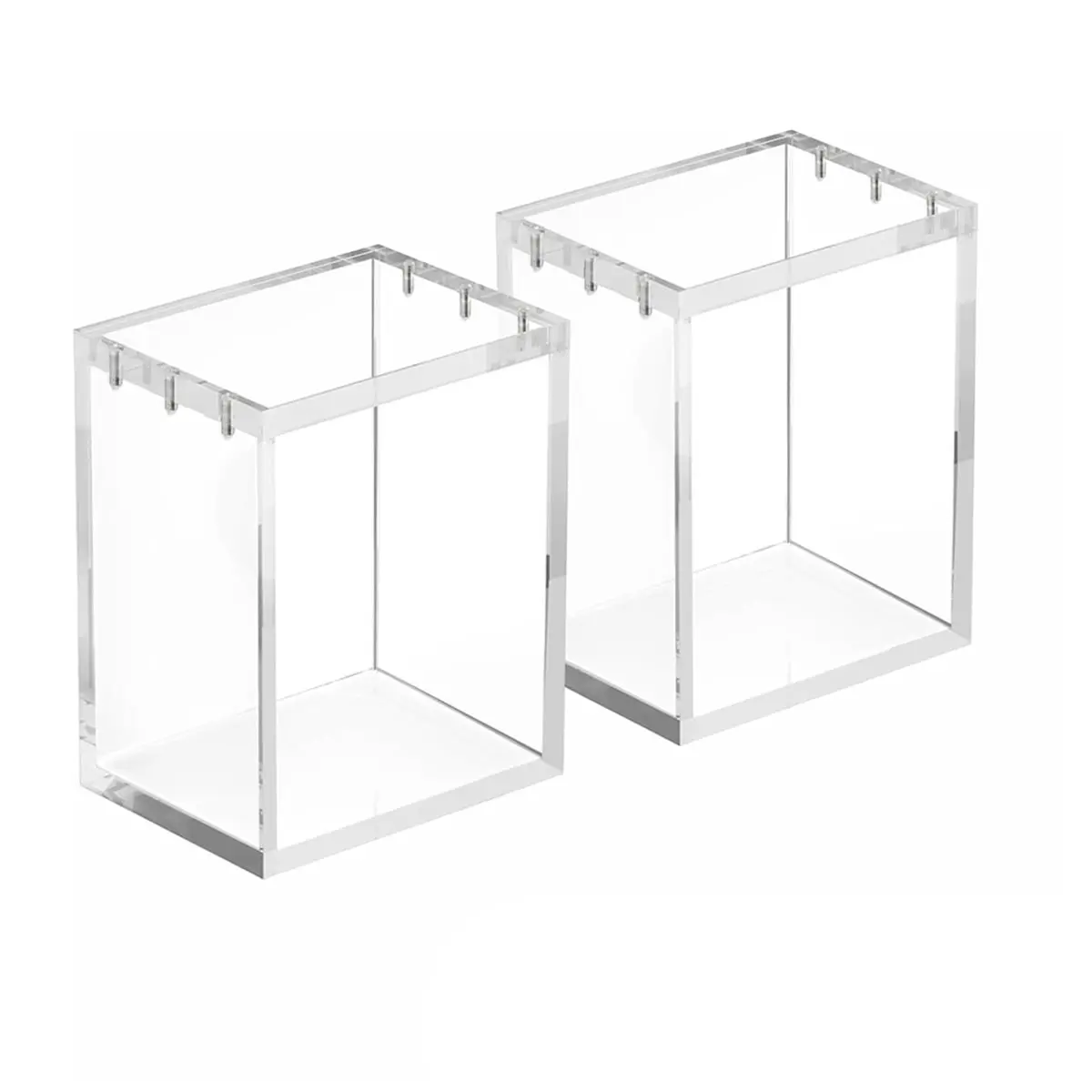 【TODAY-BUY】~@ 2Pack Acrylic Magnetic Case with Magnetic Lid Clear Display Box Protector Acrylic Storage Container