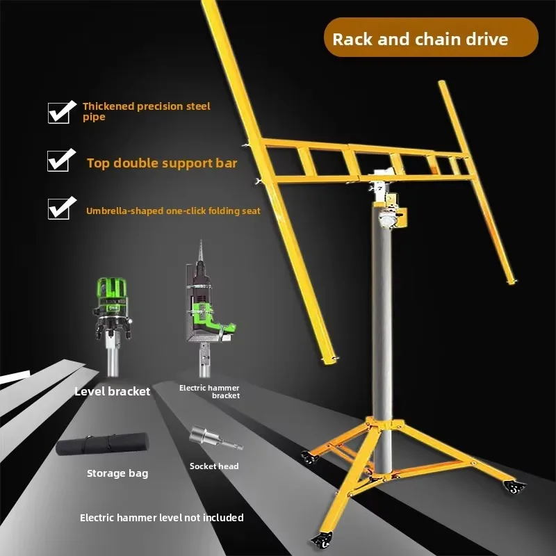 Gypsum Board Ceiling Lifter Fixed Bracket Drywall Wall Cabinet Installation Assistant Portable Construction Auxiliary Hand Tool view 6