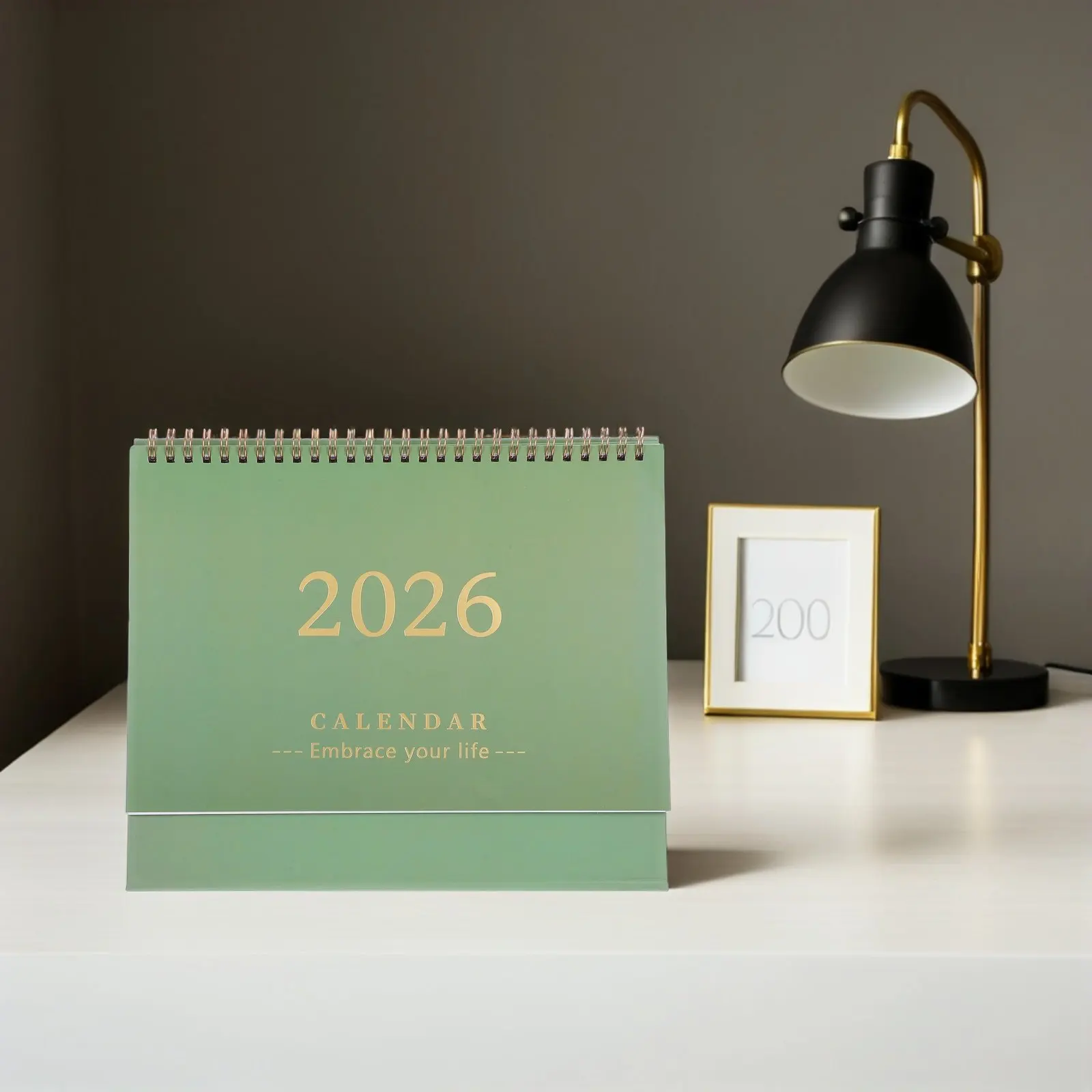 

Настольный календарь на 2026 год, компактный, складной, с подставкой, для планирования, с гладкой поверхностью для письма, из плотной бумаги, для офиса и домашнего декора