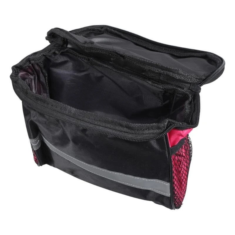 

R6FE Bicycles Handlebar Bag Bike Frame Pannier Organizers Bag Large Bicycles Front Storage Pouches with Reflective Strips