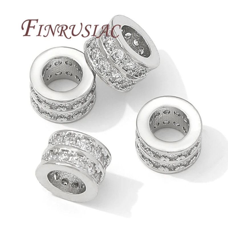 8 مللي متر * 5 مللي متر 18K مطلية بالذهب حبة للمجوهرات ، إكسسوارات عقد ذاتية الصنع ، فواصل للخرز ، مستلزمات صناعة المجوهرات ، خرز فاصل #3