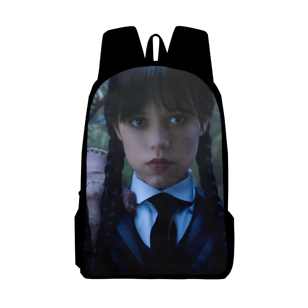 Wednesday Addams bedrukte rugzak studenten laptop rugzak kinderen jongens meisjes casual schooltas tiener schouderrugzak