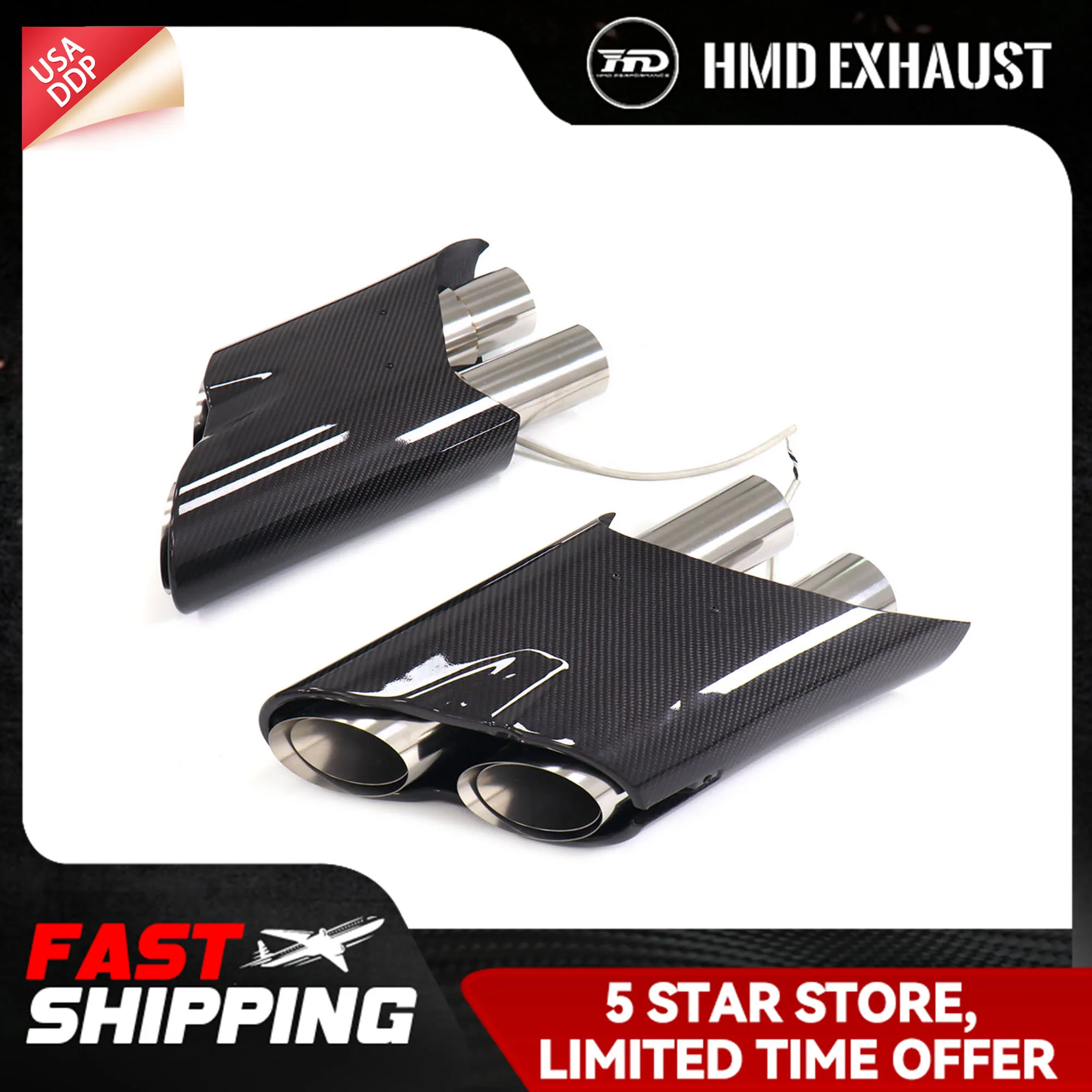 

Насадки HMD для Mercedes Benz G-Class Black Высококачественная выхлопная система в стиле Brabus