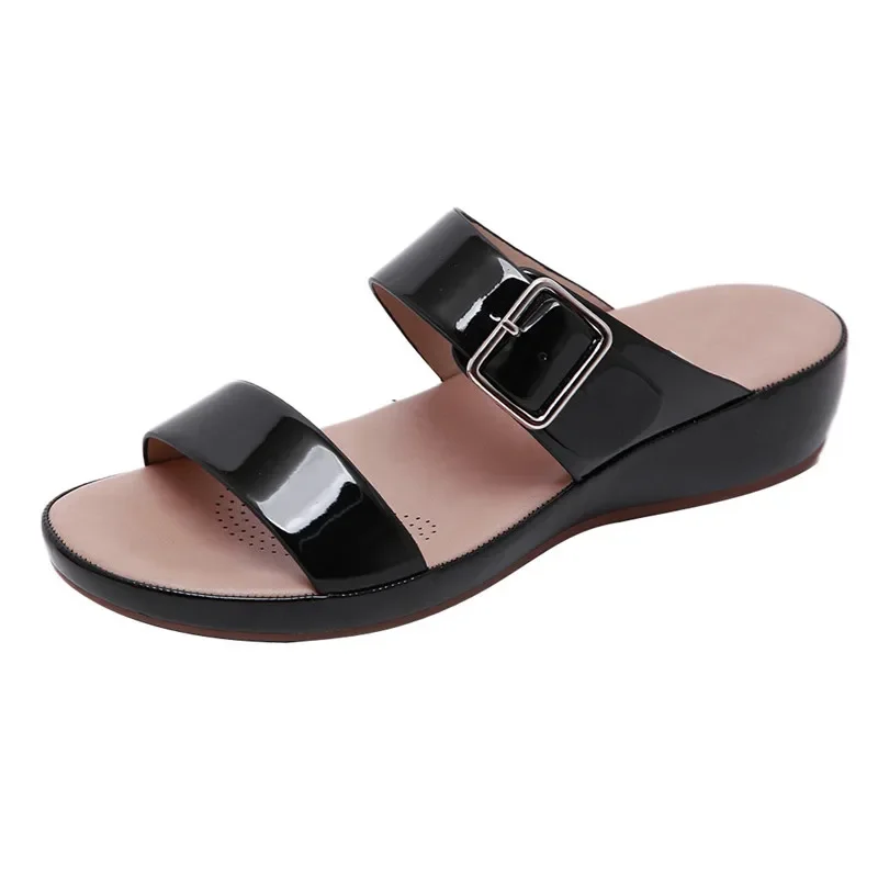 BEYARNEWomen Buckle Comfortable Orthopedic Bow Support Flip Flops Summer Casual Shoes Slip-On Slipper Fashion Hot OutdoorL019
