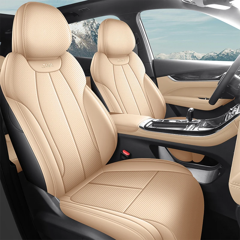 Full Surround Faux Leather Auto Seat Cushion Protector 5 Seats Compatible With Geely Atlas Starray 2024-2026