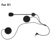 Speaker Accessories Plug Earphone Stereo Suit for GEARELEC X1 X5 Shark Pro Motorcycle Intercom Interphone Soft/Hard Microphone