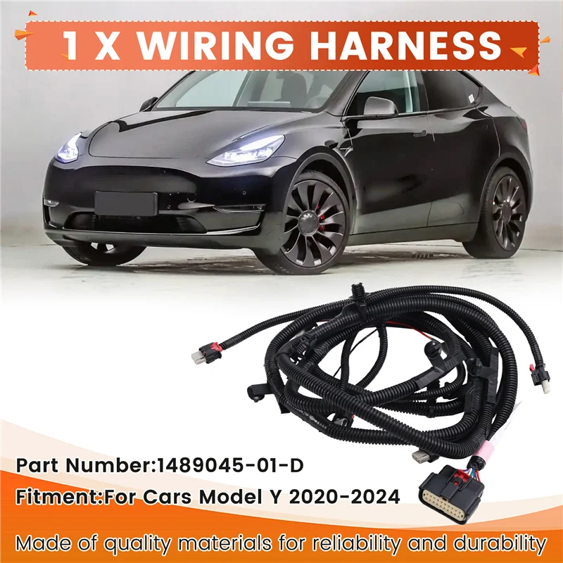 وصول جديد لـ Tesla Model Y 2020-2024 المصد الأمامي الأسلاك تسخير دون أضواء الضباب 1489045-01-D