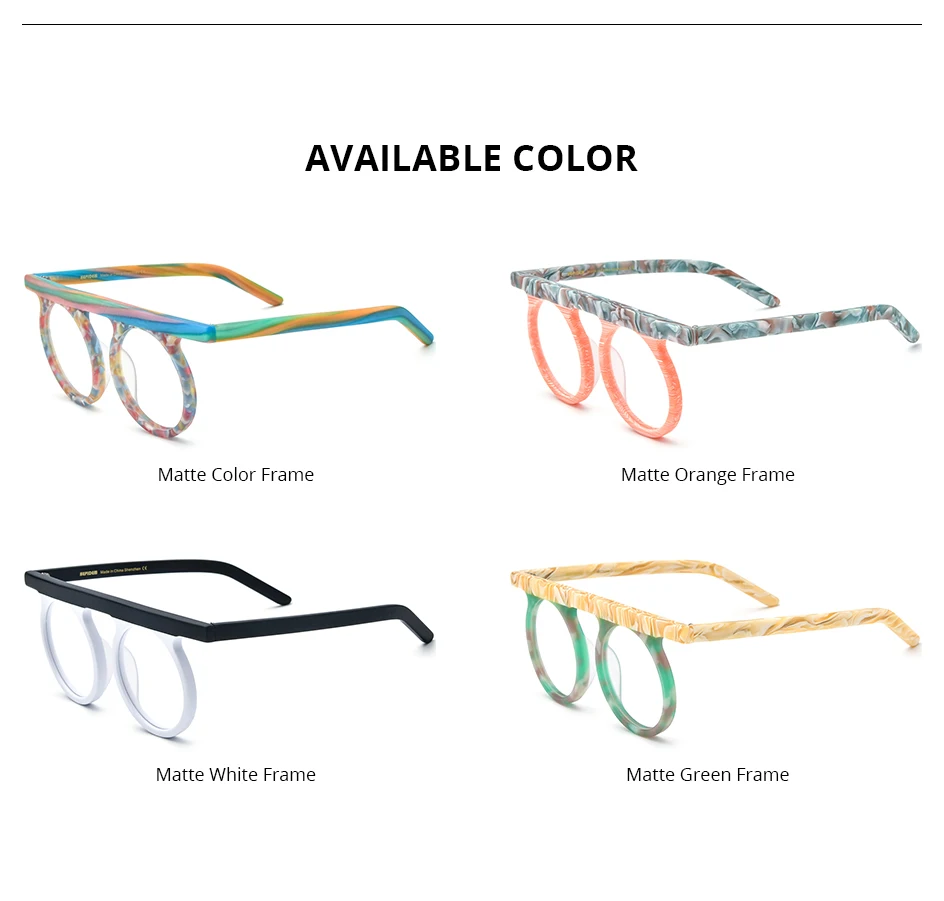 HEPIDEM Acetat Brille Rahmen Männer neue Retro runde quadratische Rhomboid Brille Frauen Nerd Vintage Brillen Brille – Detail 29