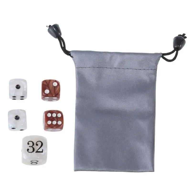 

652F Professional Backgammon Gaming Pearls Dices Set Acrylic Build Elegant Dices Set