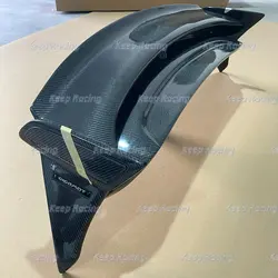 For Mini F56 Cooper Carbon Fiber Rear Spoiler DAG Style JCW Glossy Roof Wing Duell AG Type Splitter Fit Cooper S FRP Trim Kit