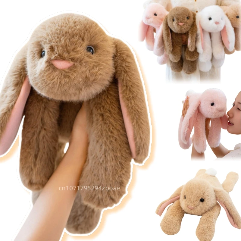 

45cm Cartoon High Quality Long Ears Rabbit Plush Doll Cute Lying Colorful Rabbit Plush Toy Home Decoration Gift For Children