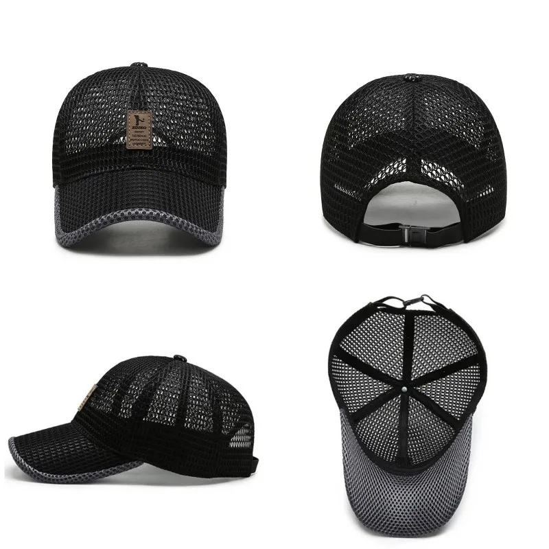 Letter Printed Breathable Mesh Quick Drying Tennis Golf Baseball Cap Summer Sports Running Fitness Anti-UV Hat Men Women Sunhat view 5