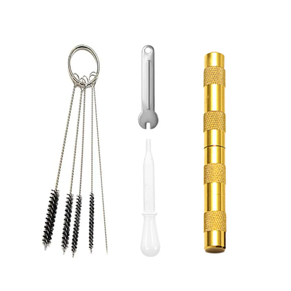 1.2 M Hose Kit Air Valve 0.2 0.3 0.5MM Needles Airbrush Gun Cleaning Set Spray Repair Tool Brush Knife Drop Wrench Accessories