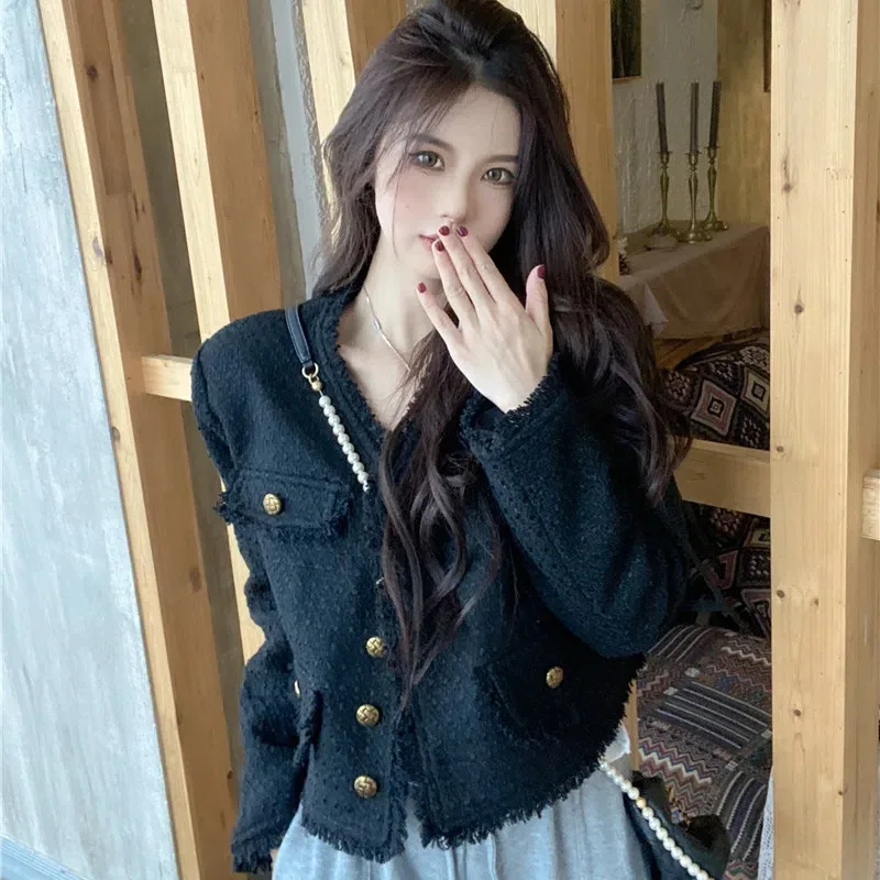 

Tweed Jacket Collar Short Sleeve Womens Summer Minimalism Self-Stowable Foldable Lightweight Breathable Porosity Net Airy Solid