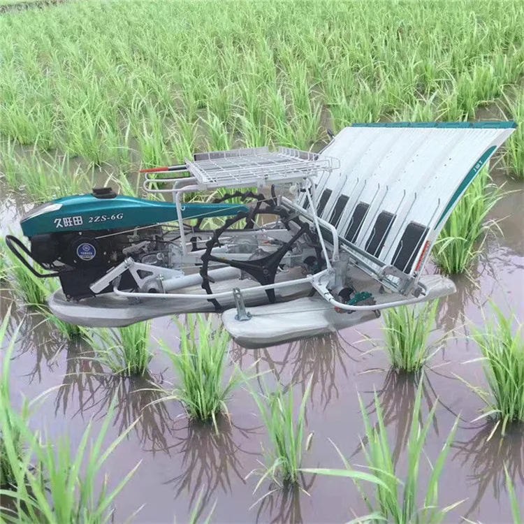 Large scale rice field high and low speed adjustable seedling transplanter fully automatic diesel electromechanical start seedli