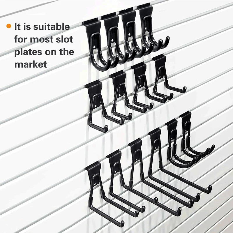 2PCS Heavy Metal Slot Board Hook Storage Wall Mount Multiple Sizes For Garage Warehouse Shelf Garden Snack Accessories Tool
