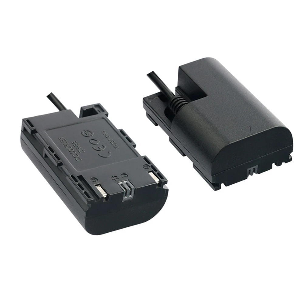 Bateria fictícia e banco de potência DC USB-C Cabo, LP-E6 E6N -E6 -E6, 6D 7D 60D 70D 80D 90D R R5 R6 5DS Mark II