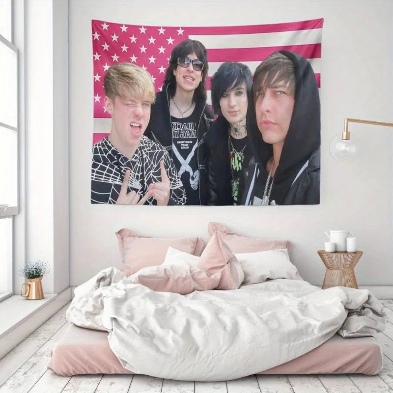 Customize 1pc Tapestry Jack and Johnny Tapestry Pink American Funny Cumberland Flag Poster Suitable for College Dormitory Decora