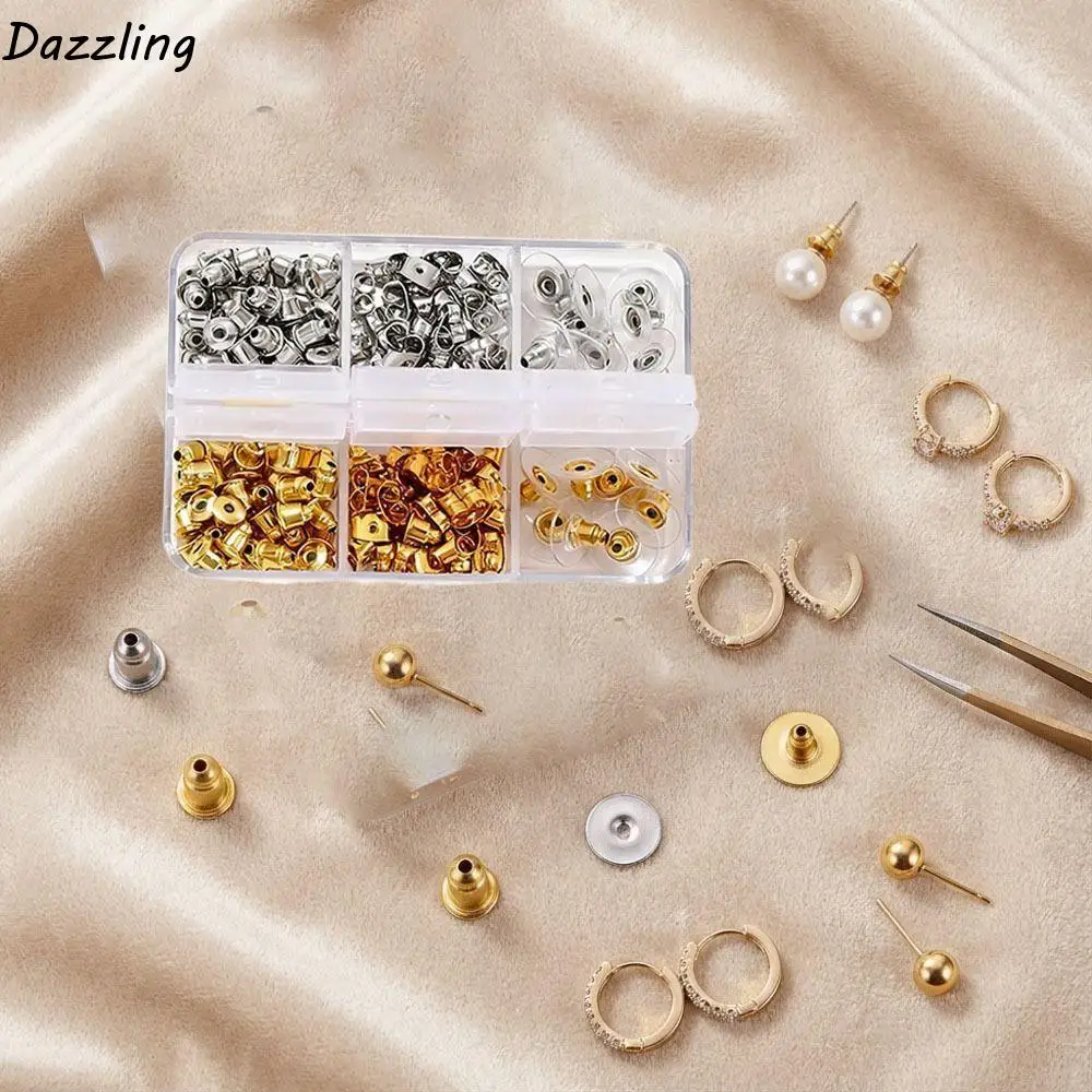 

Transparent Ear Plug Set Soft Silicone Clear Earring Back Stoppers Rubber Material Replacement Kit Ear Blockage Set