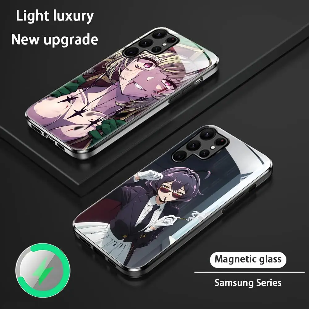 Hiiragi Utena Anime Hot Phone Case For Samsung S24 S23 S22 S21 S20 Plus Ultra Note20 Glass Magnetic Phone Case