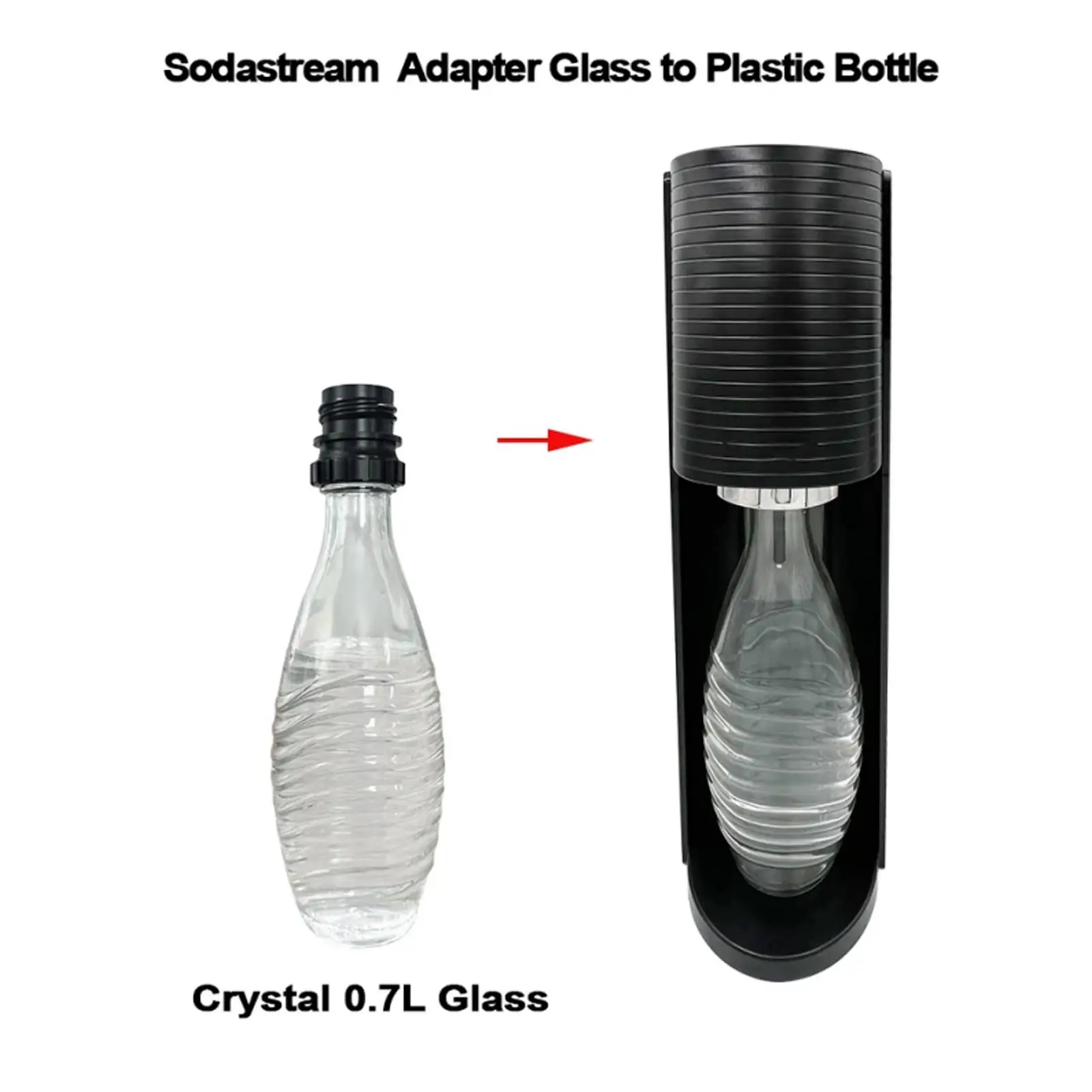 소다 병 어댑터 소형 전문 휴대용 부착 유리 병 어댑터 캡 소다 기계 액세서리 용 빠른 연결