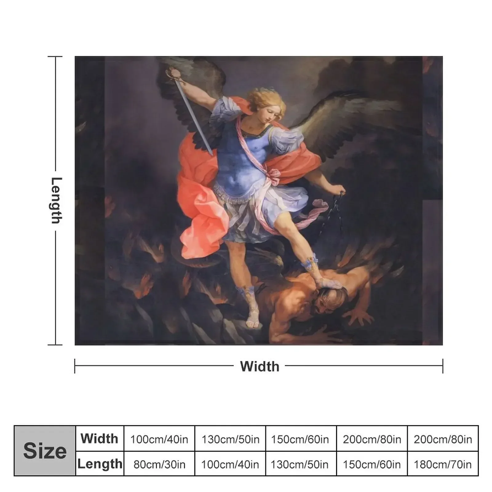 St Michael Archangel Angel Catholic Saint Devotion Throw Blanket Sofa Quilt For Sofa Thin Blankets