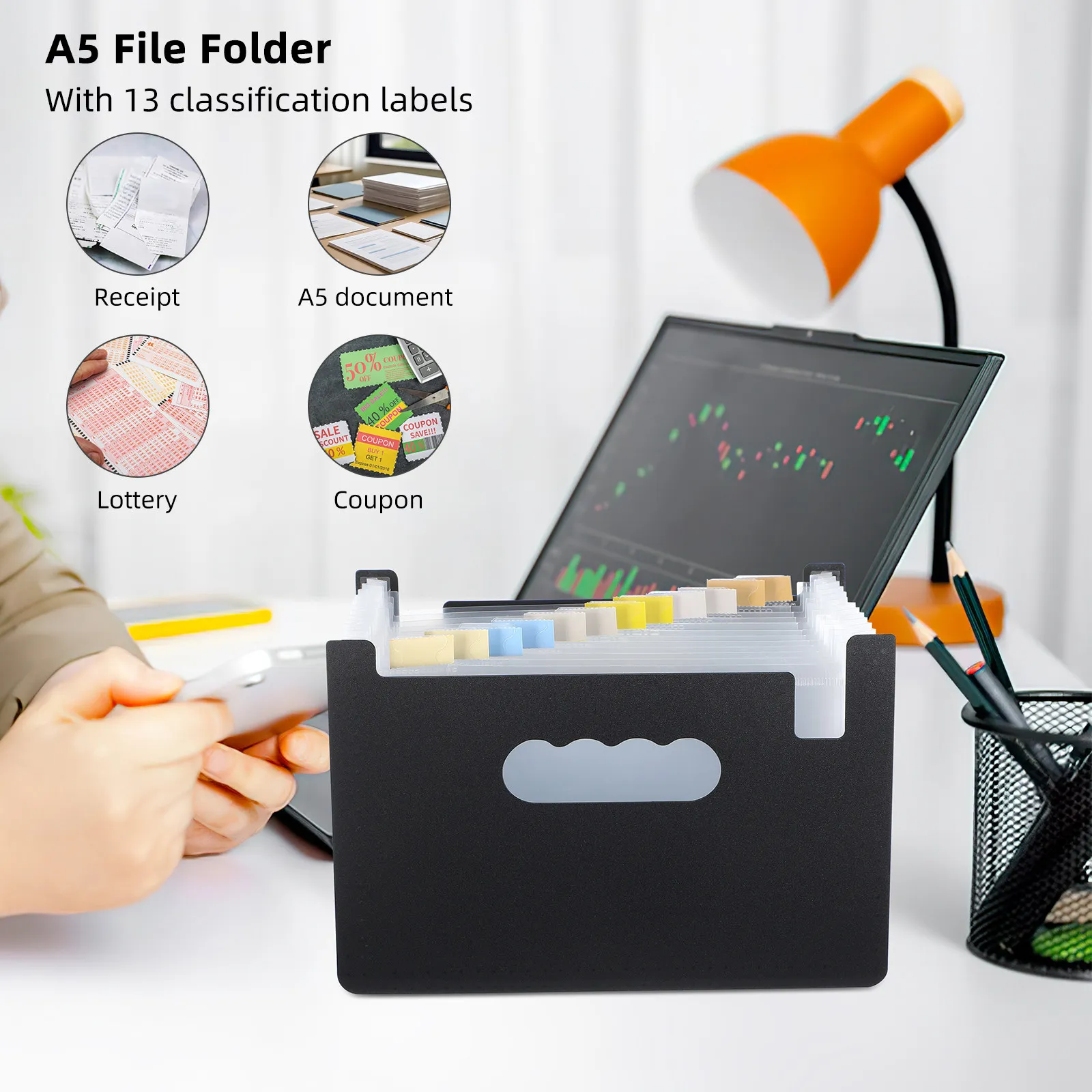 

Многофункциональный органайзер для купонов, чеков, документов, билетов, портативный, для офисного использования