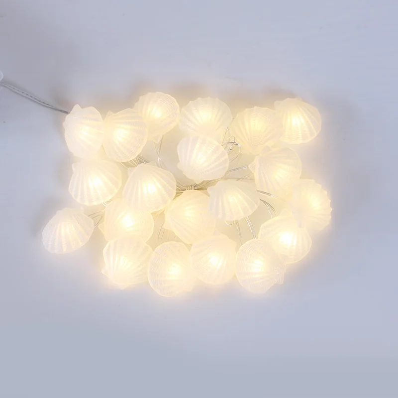 2m 20LED Ocean Seashell Starfish String Lights Under the Sea Fairy Light Mermaid Theme Birthday Wedding Party Decoration view 2