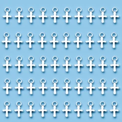 30/50Pcs Antique Silvery Cross Charms For Jewelry Making DIY Handmade Necklace Bracelet Earrings Keychain Accessories