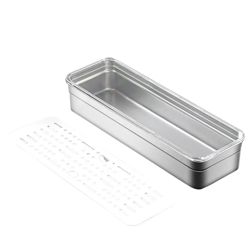 

1Set Modern Chopsticks Box Stainless Steel Compact Design Cutlery Holder for Drawer Kitchen Utensil Organizer Silverware Tray