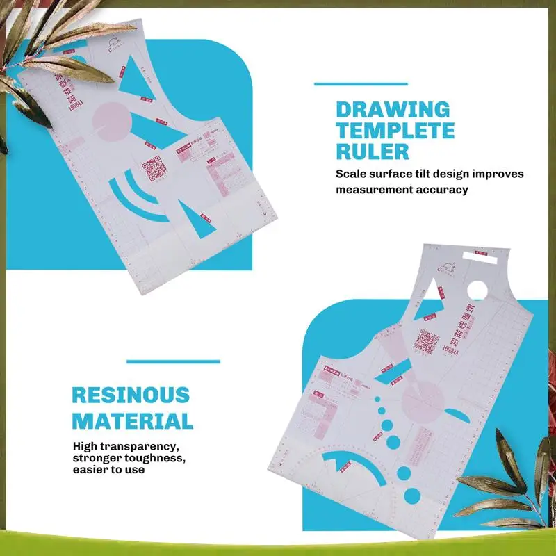 New-1:1 Fashion Cloth Design Ruler Crop Mold School Student Teaching Apparel Drawing Template Garment Prototype Ruler