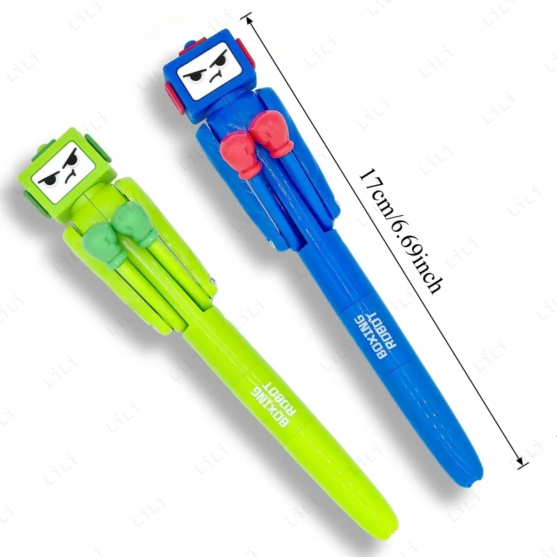 신형 로봇 울 실 소형 복싱 펜 인터랙티브 스트레스 해소 펜 고급스러운 외관의 만화 재미있는 펜 재미있는 선물