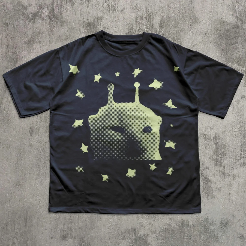 

Y2k Alien Cat Meme T-shirt Funny Kitten Shirt Vintage Graphic Tee Weird Cats Tshirt 90s Retro Clothes Animal Lover Gift Her Him