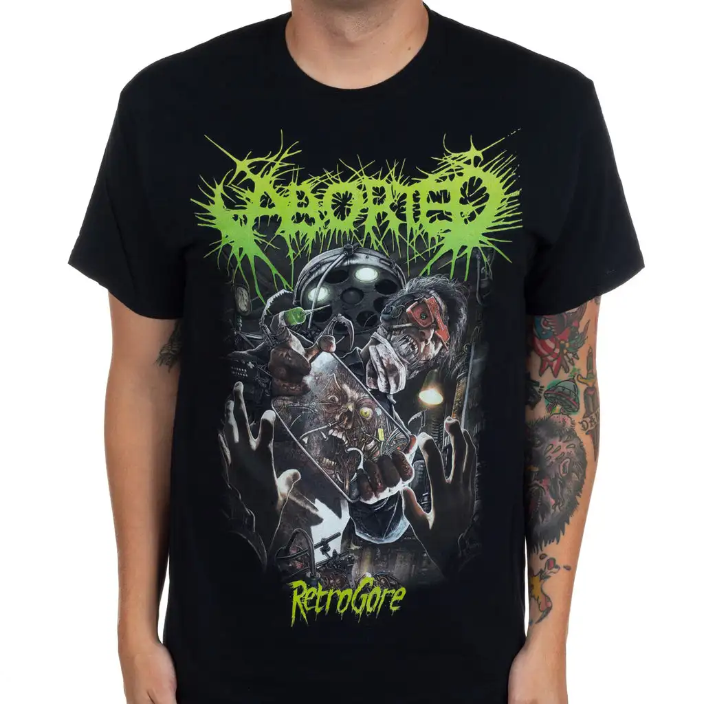 Rare Aborted Graphic Cotton Band Shirt Unisex Summer Short Sleeve Fashion Brand Tee Luxury Casual Vintage Tees