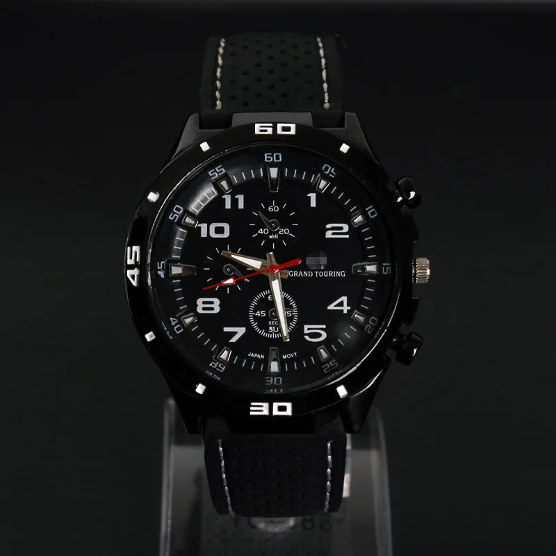 แฟชั่นอินเทรนด์นาฬิกาผู้ชายส่วนบุคคล Creative Racing นาฬิกาควอตซ์นักเรียนซิลิโคน Casual นาฬิกาแฟนของขวัญขายส่ง