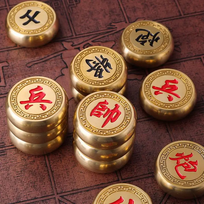 Brass Chinese chess large high-end gift folding chessboard collection