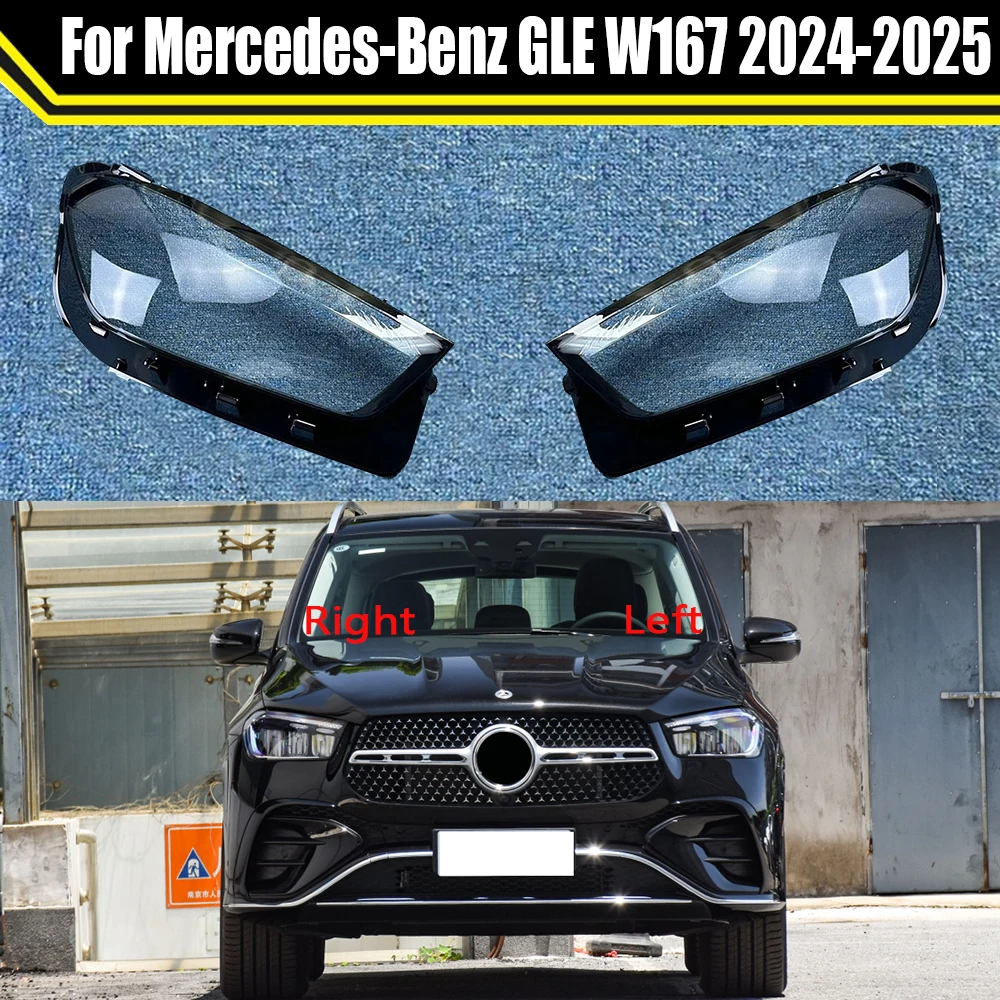 

Car Headlight Headlamp Light Lampshade Case Shell Cover Transparent Lampcover For Mercedes-Benz GLE W167 GLE350 GLE450 2024 2025