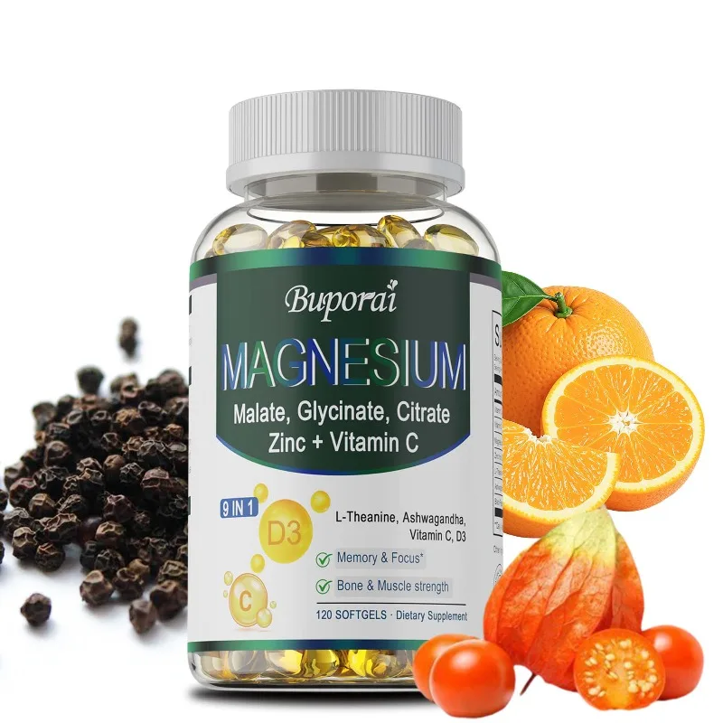 

Magnesium and Zinc Capsules - Magnesium Glycinate Supplement, Improve Sleep, Support Muscle, Nerve, Joint and Heart Health