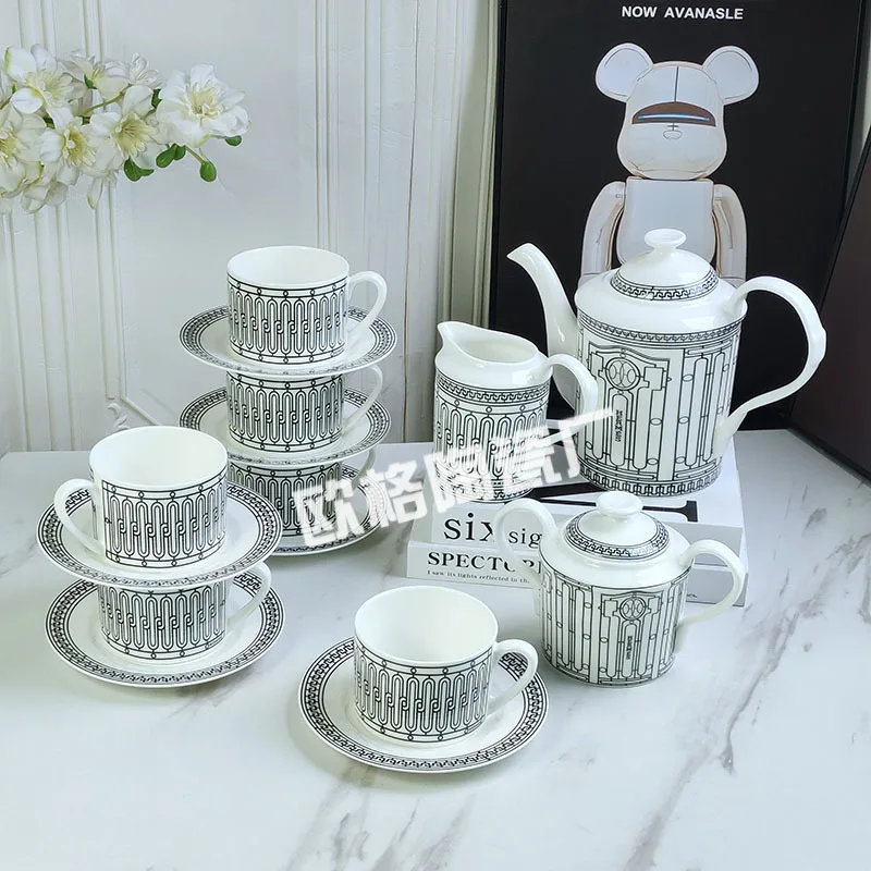 

Кофейные чашки, блюдца, чайные чашки, посуда из костяного фарфора, подходящая для ежедневного использования, домашний декор послеобеденного чая и сервировки для гостей