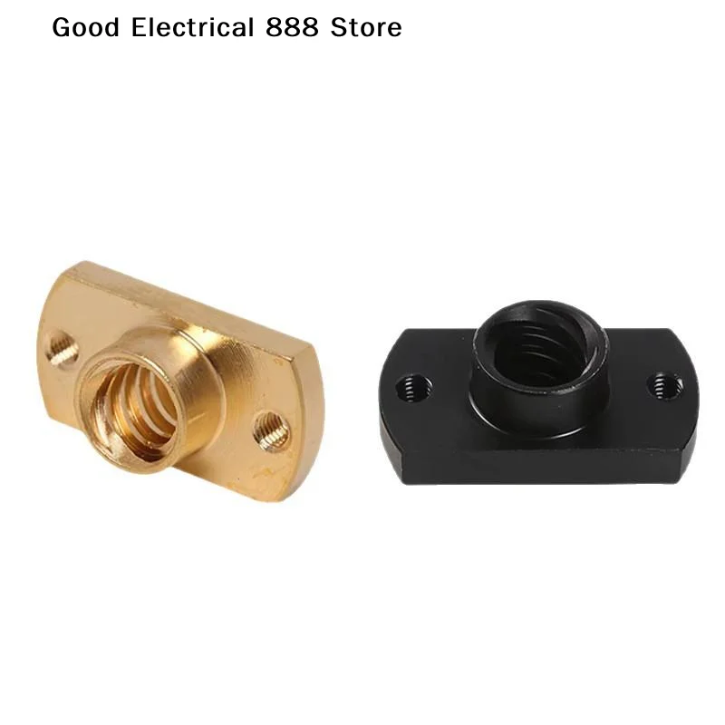 【G】T8 Lead Screw Nut Pitch 2mm Lead 8mm Brass POM T8x8mm Flange Lead Screw Nut For CNC Parts Ender 3 CR10 3D Printer Accessories