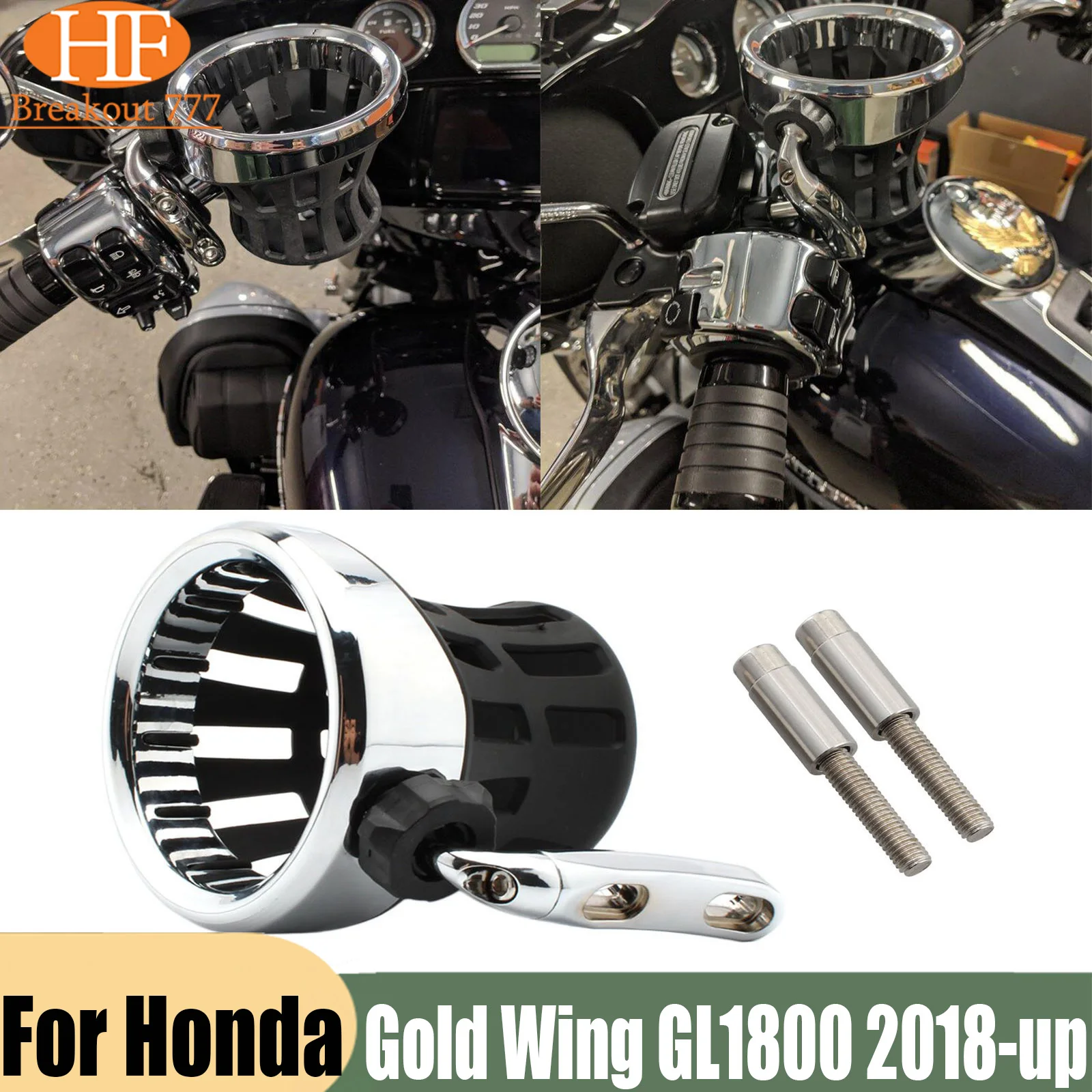 Motorcycle Accessories Motocross Cup Holder Motorbike Beverage Water Bottle Cage For Honda Gold Wing VTX1300 VTX1800